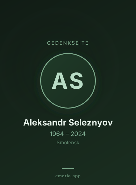 Gedenkportrait von Aleksandr Seleznyov