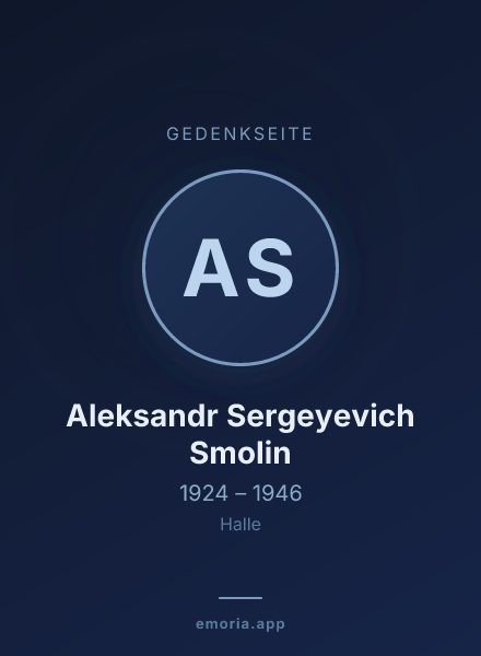 Gedenkportrait von Aleksandr Sergeyevich Smolin