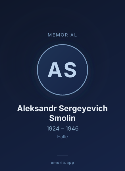 Memorial portrait of Aleksandr Sergeyevich Smolin