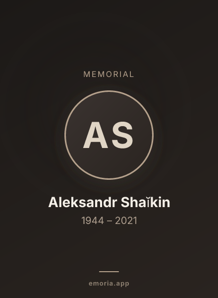 Memorial portrait of Aleksandr Shaĭkin