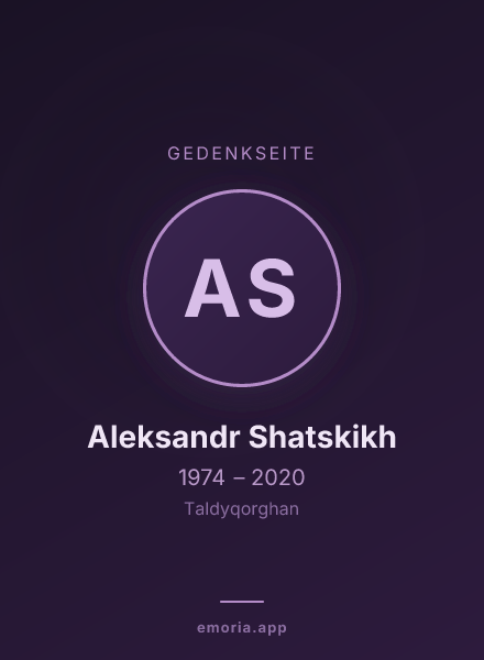 Gedenkportrait von Aleksandr Shatskikh
