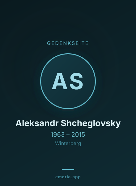 Gedenkportrait von Aleksandr Shcheglovsky