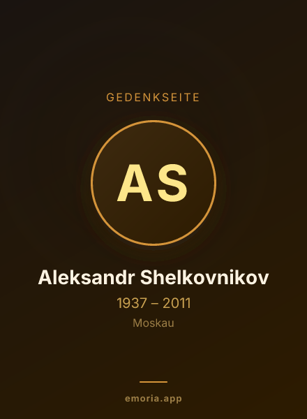 Gedenkportrait von Aleksandr Shelkovnikov