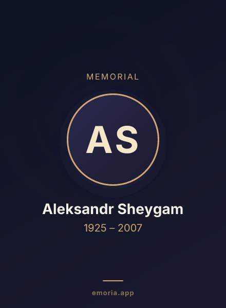 Memorial portrait of Aleksandr Sheygam