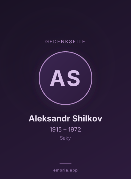 Gedenkportrait von Aleksandr Shilkov