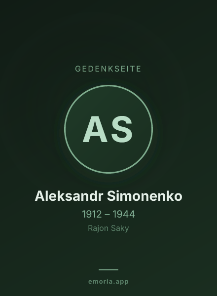 Gedenkportrait von Aleksandr Simonenko