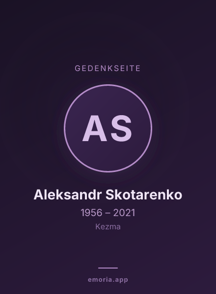 Gedenkportrait von Aleksandr Skotarenko