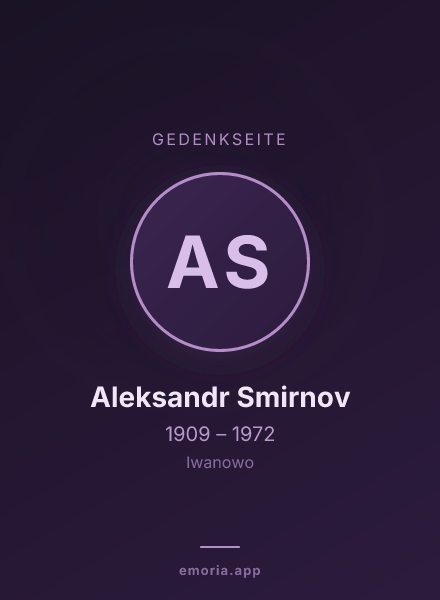 Gedenkportrait von Aleksandr Smirnov