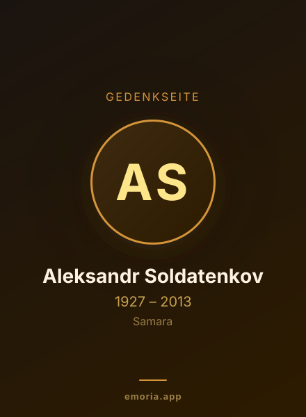 Gedenkportrait von Aleksandr Soldatenkov
