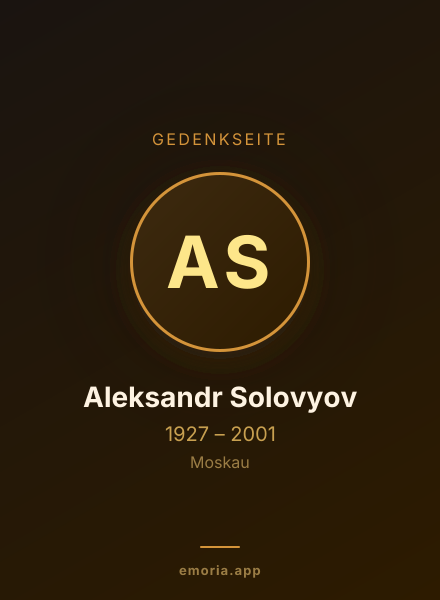 Gedenkportrait von Aleksandr Solovyov