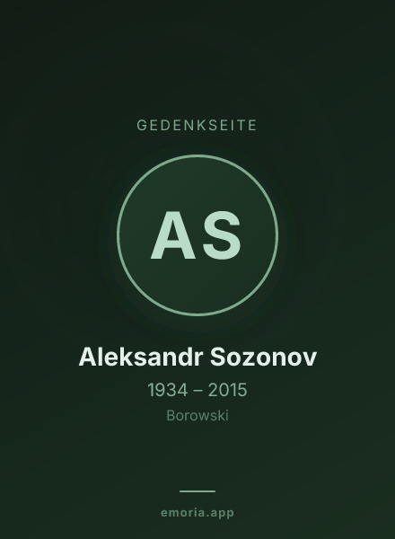 Gedenkportrait von Aleksandr Sozonov