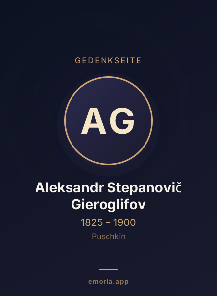 Gedenkportrait von Aleksandr Stepanovič Gieroglifov