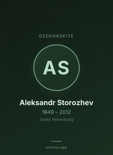 Gedenkportrait von Aleksandr Storozhev