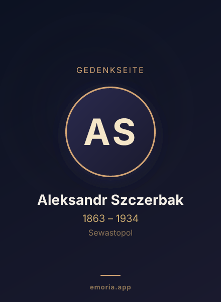 Gedenkportrait von Aleksandr Szczerbak