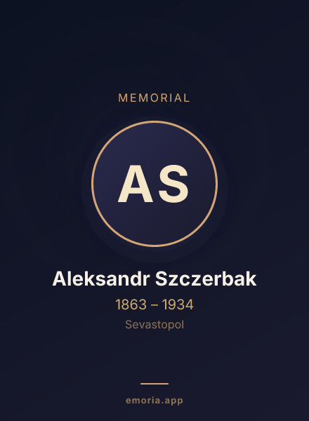 Memorial portrait of Aleksandr Szczerbak