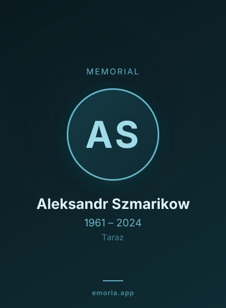 Memorial portrait of Aleksandr Szmarikow