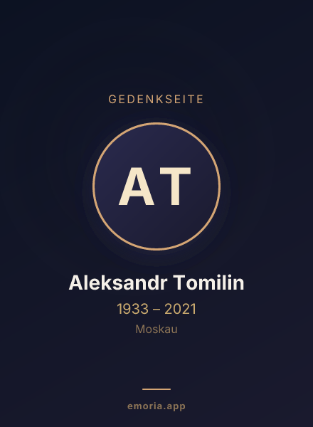 Gedenkportrait von Aleksandr Tomilin