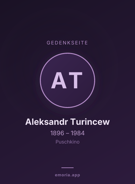 Gedenkportrait von Aleksandr Turincew