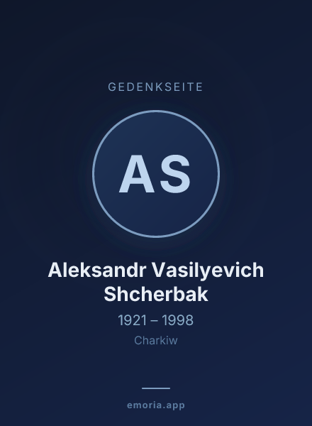 Gedenkportrait von Aleksandr Vasilyevich Shcherbak