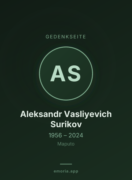 Gedenkportrait von Aleksandr Vasliyevich Surikov