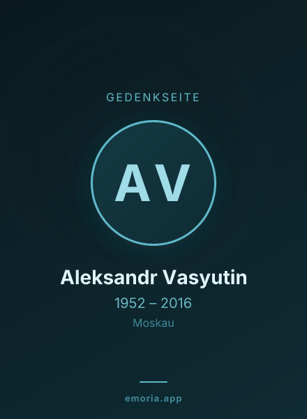 Gedenkportrait von Aleksandr Vasyutin