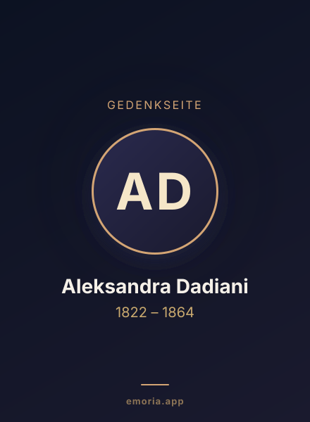 Gedenkportrait von Aleksandra Dadiani