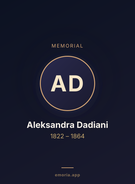 Memorial portrait of Aleksandra Dadiani
