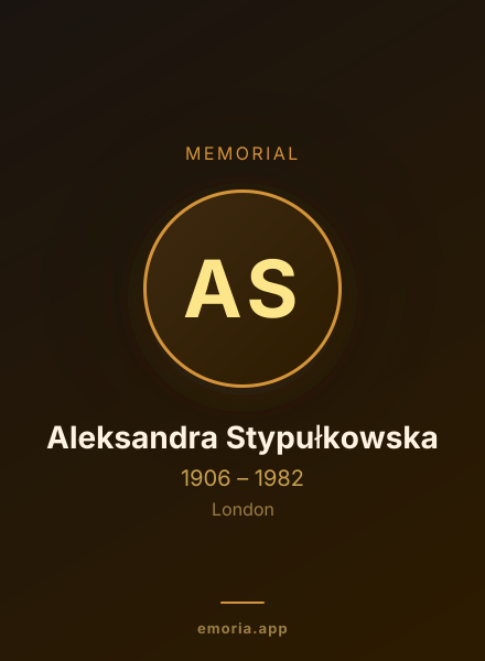 Memorial portrait of Aleksandra Stypułkowska