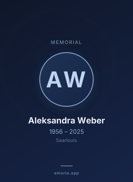Memorial portrait of Aleksandra Weber