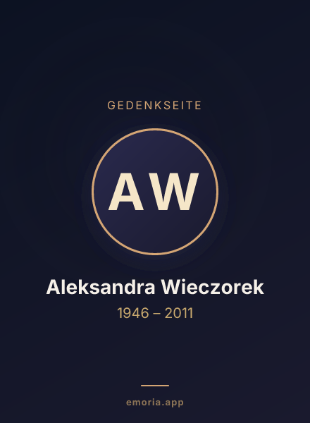 Gedenkportrait von Aleksandra Wieczorek