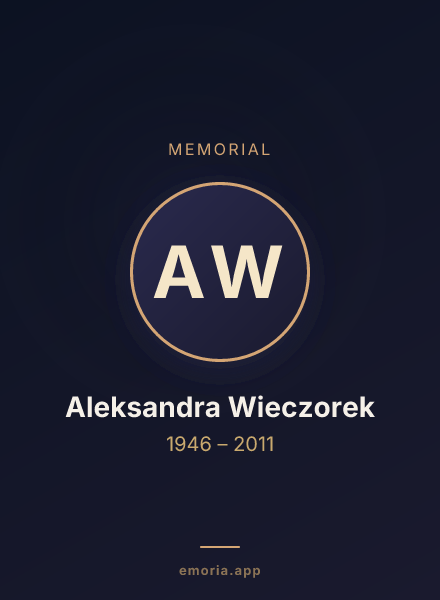 Memorial portrait of Aleksandra Wieczorek