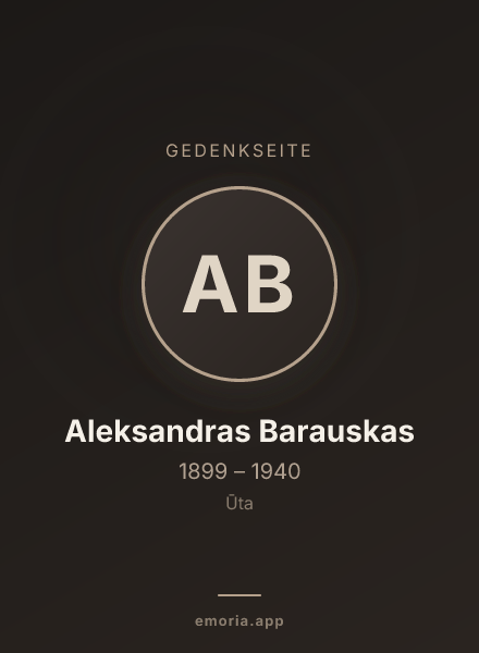 Gedenkportrait von Aleksandras Barauskas