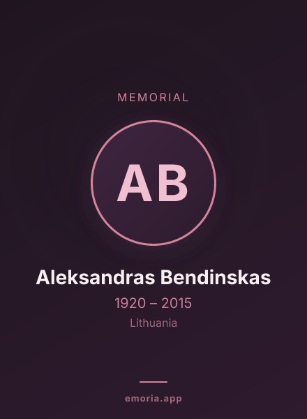 Memorial portrait of Aleksandras Bendinskas