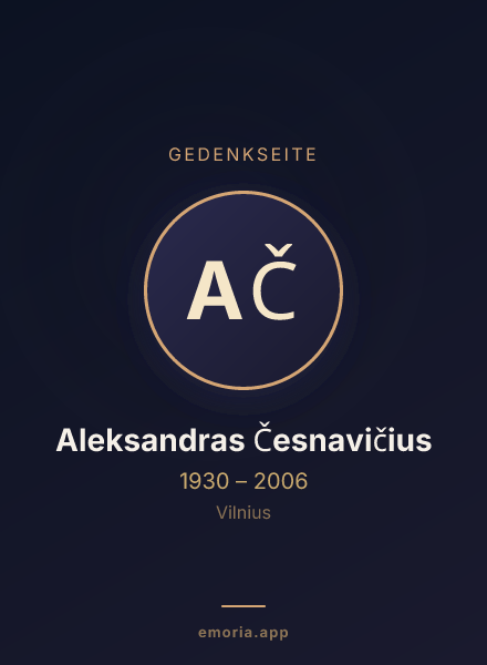 Gedenkportrait von Aleksandras Česnavičius