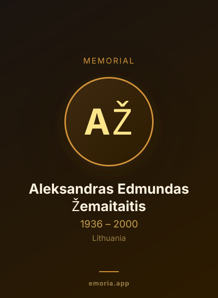 Memorial portrait of Aleksandras Edmundas Žemaitaitis