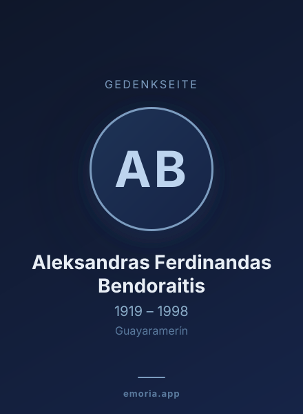 Gedenkportrait von Aleksandras Ferdinandas Bendoraitis
