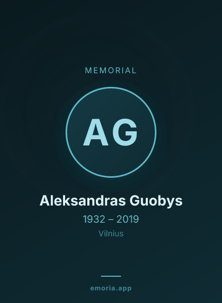 Memorial portrait of Aleksandras Guobys