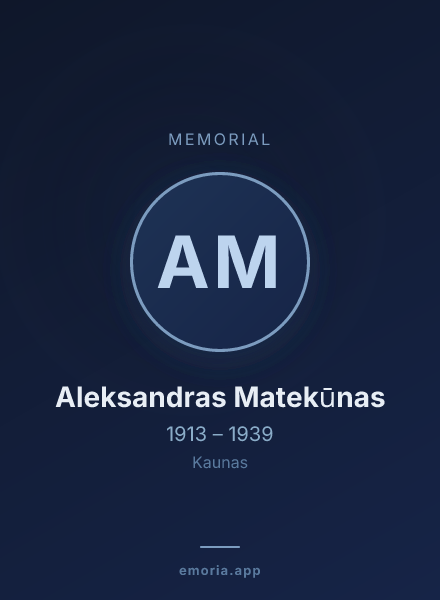 Memorial portrait of Aleksandras Matekūnas