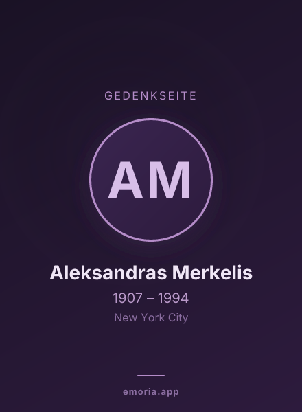 Gedenkportrait von Aleksandras Merkelis
