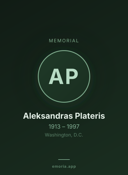 Memorial portrait of Aleksandras Plateris