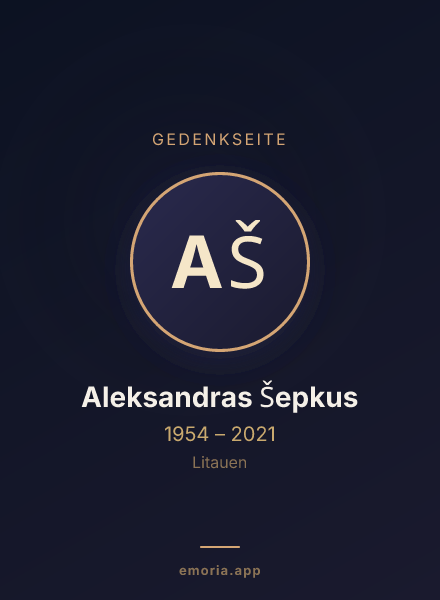 Gedenkportrait von Aleksandras Šepkus