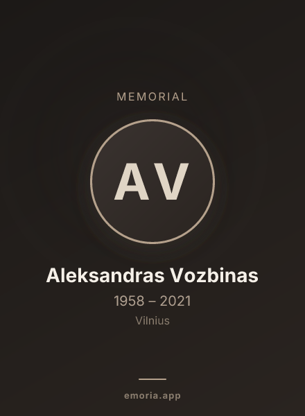 Memorial portrait of Aleksandras Vozbinas