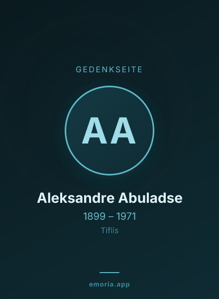 Gedenkportrait von Aleksandre Abuladse