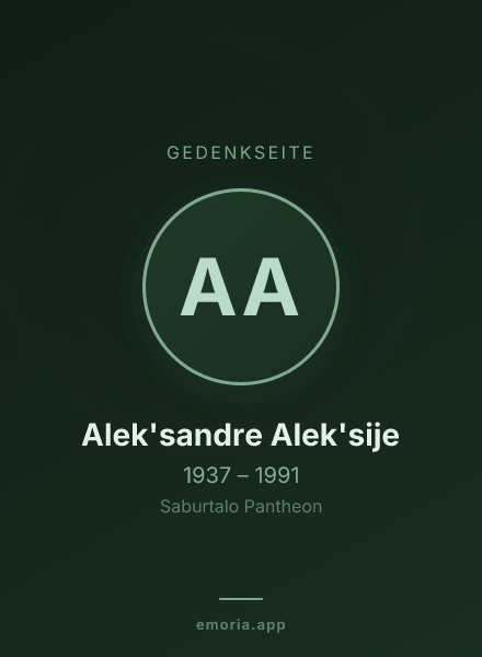 Gedenkportrait von Alek'sandre Alek'sije