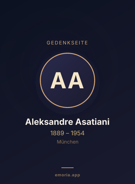 Gedenkportrait von Aleksandre Asatiani