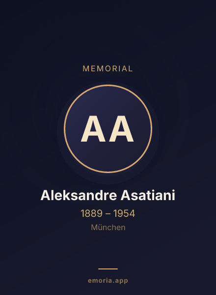 Memorial portrait of Aleksandre Asatiani