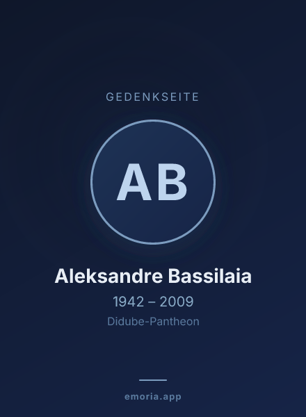 Gedenkportrait von Aleksandre Bassilaia