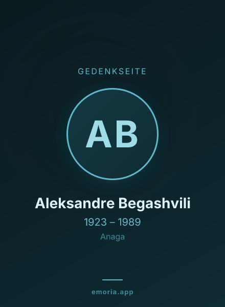 Gedenkportrait von Aleksandre Begashvili
