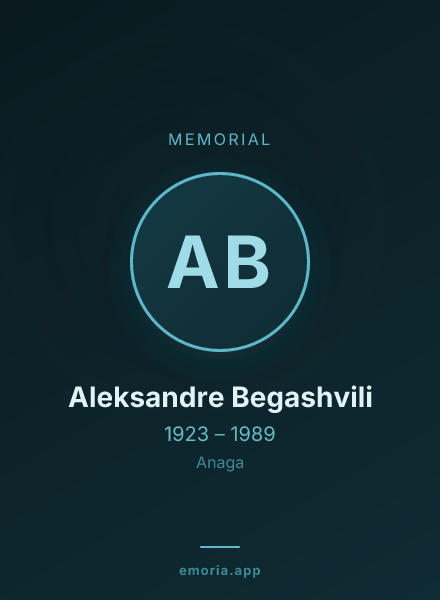 Memorial portrait of Aleksandre Begashvili