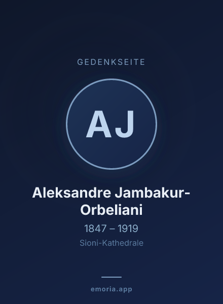 Gedenkportrait von Aleksandre Jambakur-Orbeliani